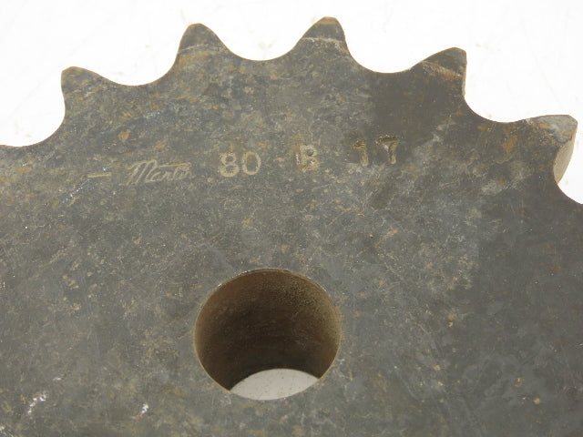 Martin 80B17 Sprocket # 80 Roller Chain 17 Tooth B Hub 1" Stock Bore