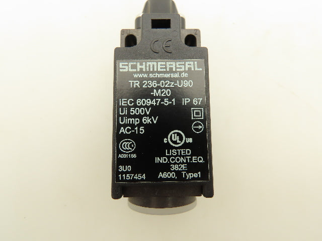 Schmersal TR 236-02z-U90-M20 Roller Plunger Limit Switch