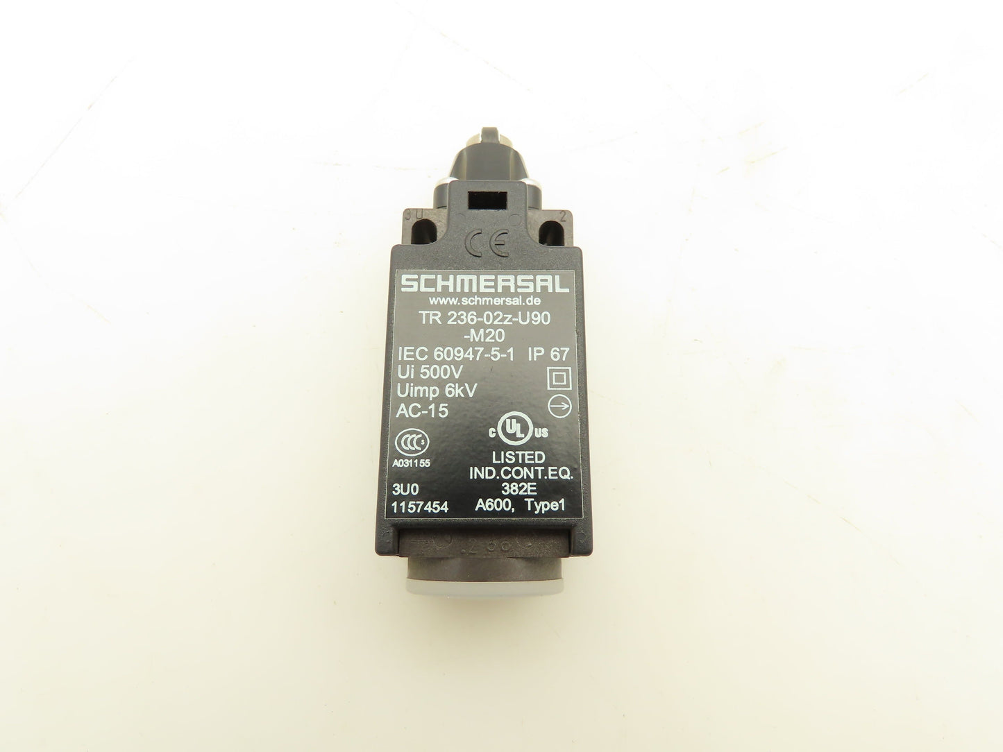 Schmersal TR 236-02z-U90-M20 Roller Plunger Limit Switch