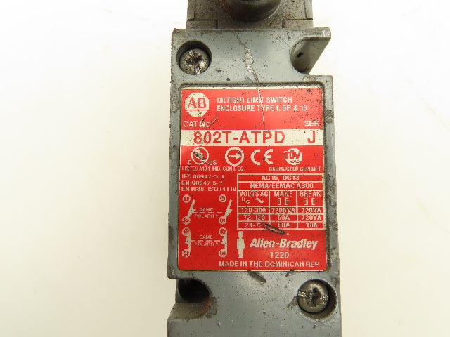 Allen Bradley 802T-ATPD Oiltight Limit Switch