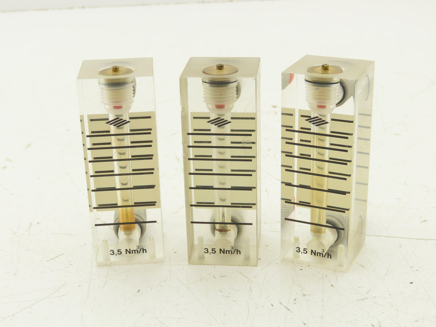 Air Flow Ball Meter Gauge 3.5Nm³/h Lot of 3