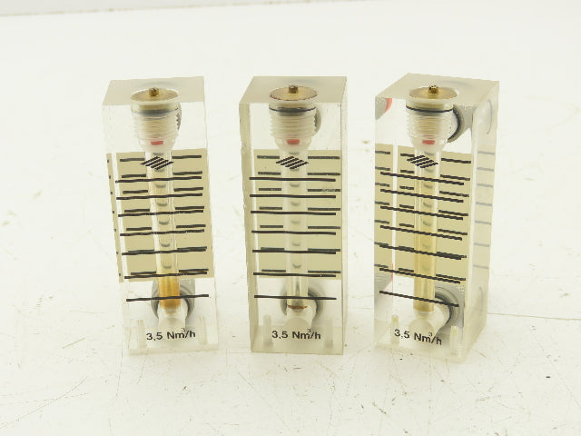 Air Flow Ball Meter Gauge 3.5Nm³/h Lot of 3