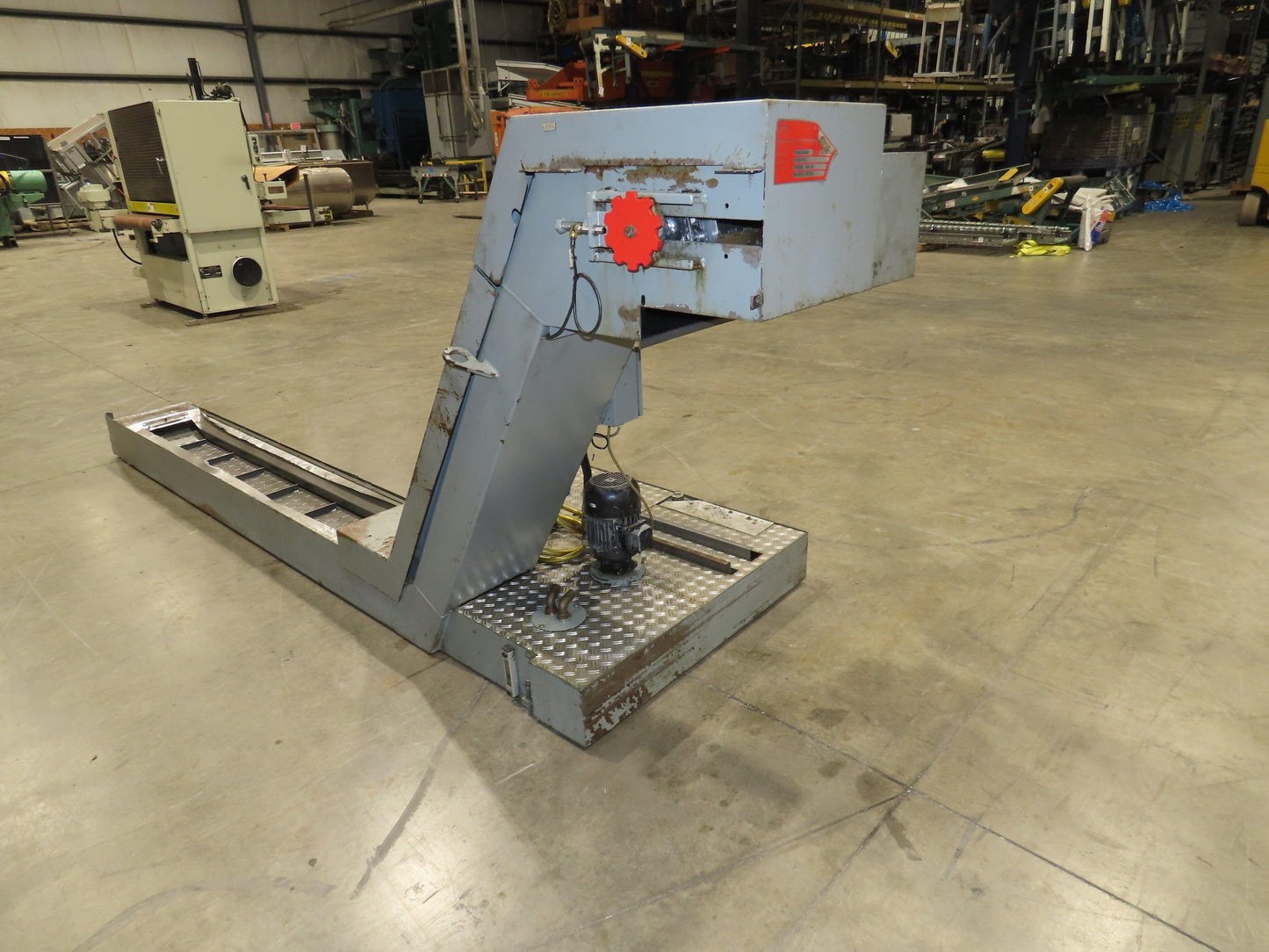 BMF SPE 63/30-250 CNC Chip Conveyor with Coolant Tank Pump Filtration 460V 10FPM