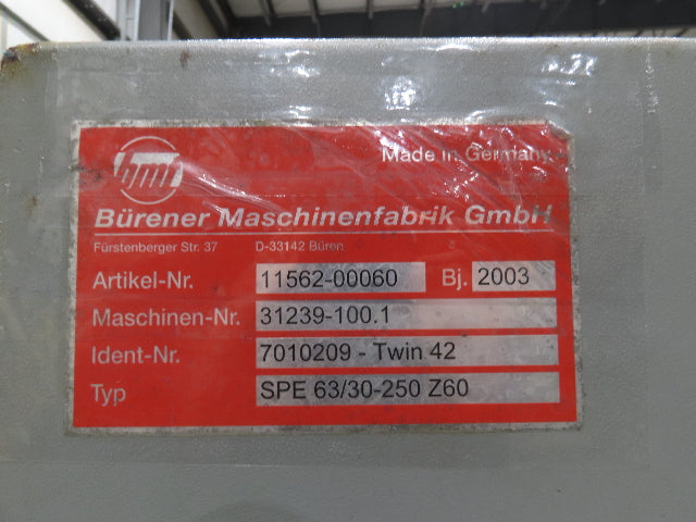 BMF SPE 63/30-250 CNC Chip Conveyor with Coolant Tank Pump Filtration 460V 10FPM