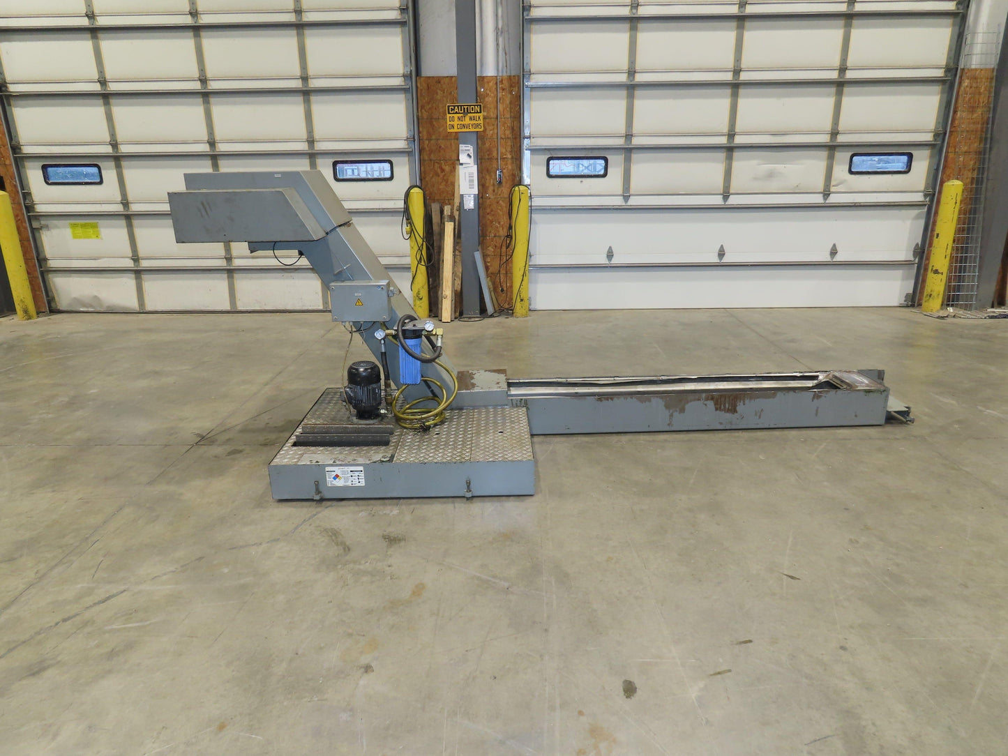 BMF SPE 63/30-250 CNC Chip Conveyor with Coolant Tank Pump Filtration 460V 10FPM
