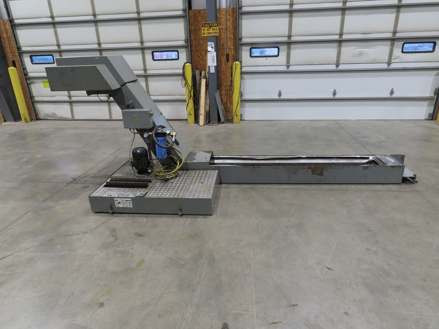 BMF SPE 63/30-250 CNC Chip Conveyor with Coolant Tank Pump Filtration 460V 10FPM