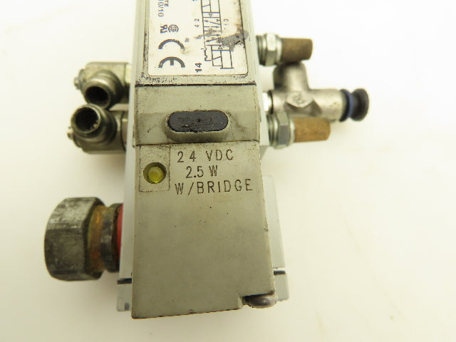Numatics 122BB400M000061 Pneumatic 4/2 Solenoid Valve w/Manifold Base 24VDC