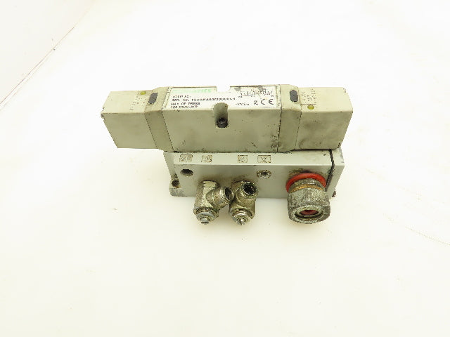 Numatics 122BB400M000061 Pneumatic 4/2 Solenoid Valve w/Manifold Base 24VDC
