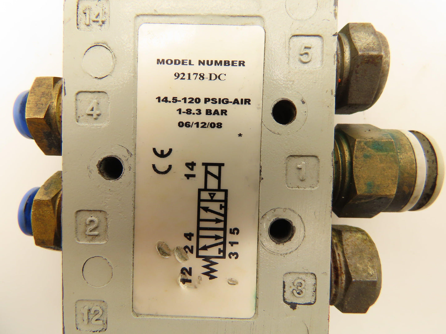 Numatics 92178-DC Solenoid Valve 24VDC 4.0W 14.5-120 PSIG 1-8.3 Lot Of 2
