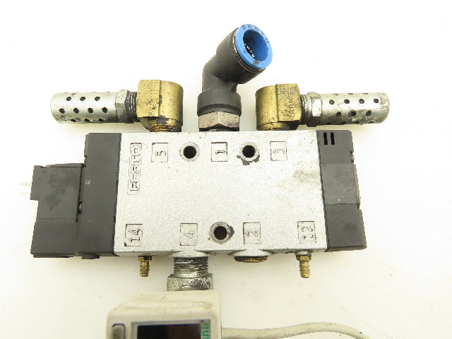 Festo CPE24-M1H-5LS-3/8 Pneumatic Solenoid Valve 24VDC 3/2 Way