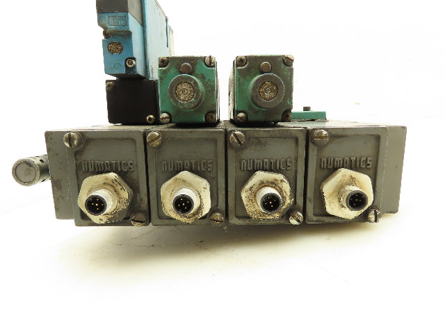 Numatics/Mac 081SS400M000061 Pneumatic Manifold 3 Solenoid Valve 24VDC