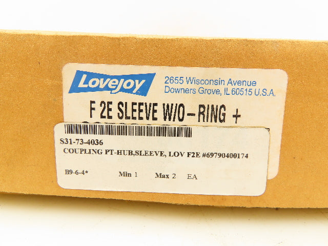 Lovejoy 69790400174 Coupling F2E Sleeve With O Ring