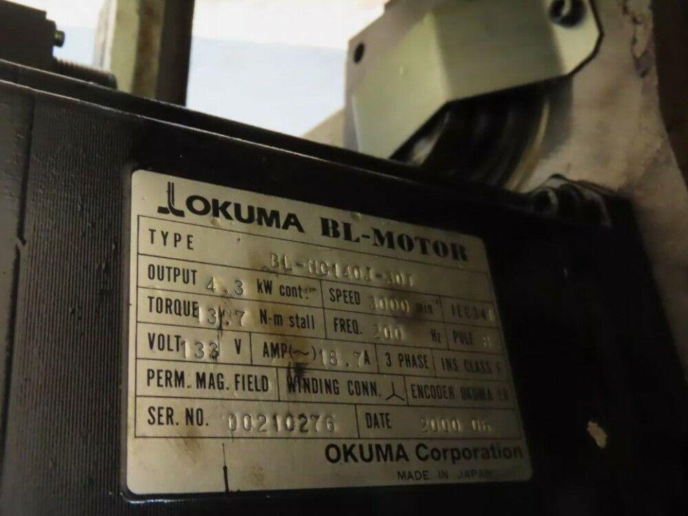 Okuma LU-15 CNC Lathe 12-Position Turret Tool Changer Servo Motor BL MC140J 30T