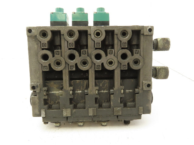 Numatics 081SS600M000061 4-Station Flexiblok Manifold 24VDC Solenoid Valves