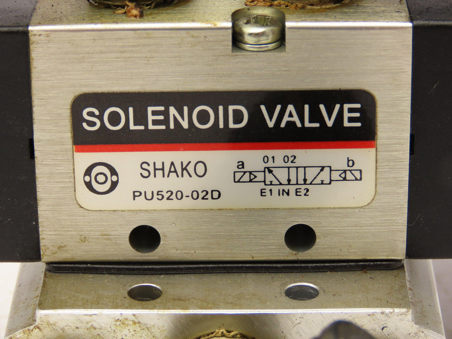 Shako PU322-02-S PU520-02D Pneumatic Solenoid Valve 3-Station Manifold 24VDC