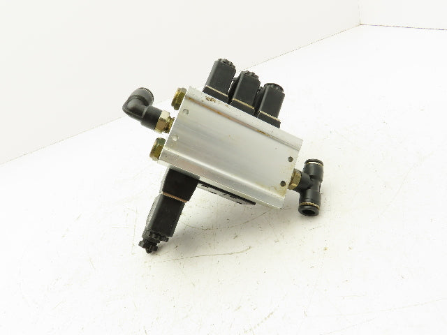 Shako PU322-02-S PU520-02D Pneumatic Solenoid Valve 3-Station Manifold 24VDC