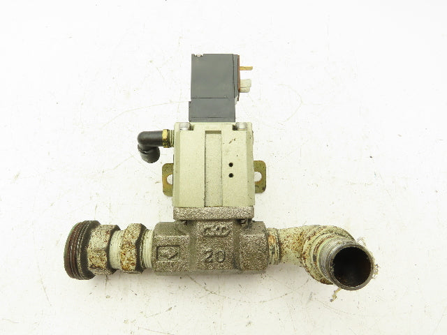 CKD CVS2-20A-10-02HSB-3 Pneumatic Solenoid Coolant Valve 3/4" 24VDC NC