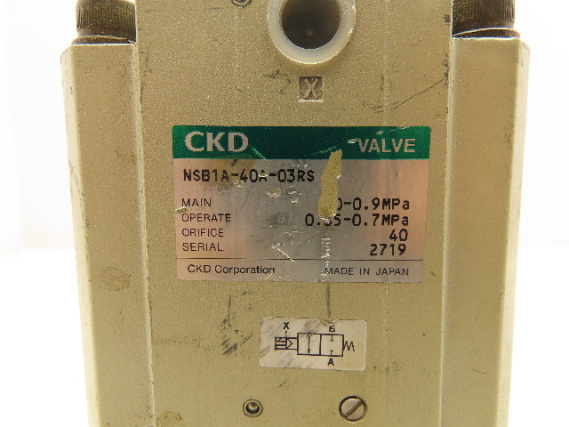 CKD NSB1A-40A-03RS Solenoid Coolant Valve 24VDC 1-1/2 NPT