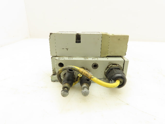 Numatics 123BA43AMN00061 Pneumatic Solenoid Valve w/Manifold Base 24VDC