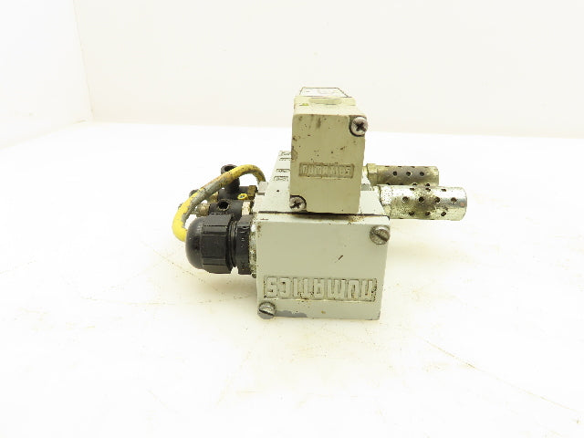 Numatics 123BA43AMN00061 Pneumatic Solenoid Valve w/Manifold Base 24VDC