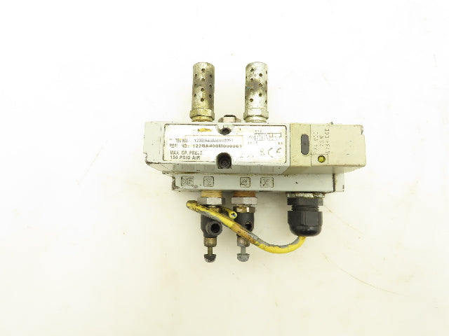 Numatics 123BA43AMN00061 Pneumatic Solenoid Valve w/Manifold Base 24VDC