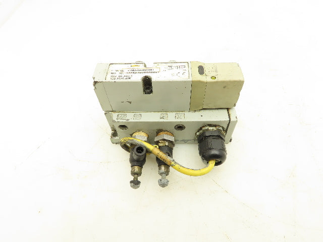 Numatics 123BA43AMN00061 Pneumatic Solenoid Valve w/Manifold Base 24VDC