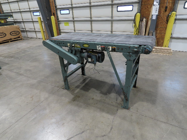 Hytrol 28"x 6' Slider Bed 24" Belt Conveyor .5Hp 460V End Drive 70 FPM
