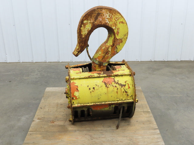 6-Sheave Snatch Block Crane Lifting Swivel Hook Wire Rope Pulley