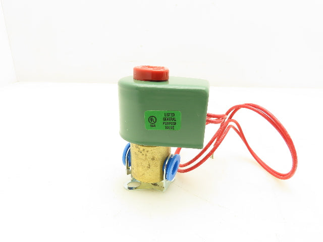 Asco 8314C24 Red Hat Solenoid Valve 120V 11W 75PSI 3 Way 1/4"NPT