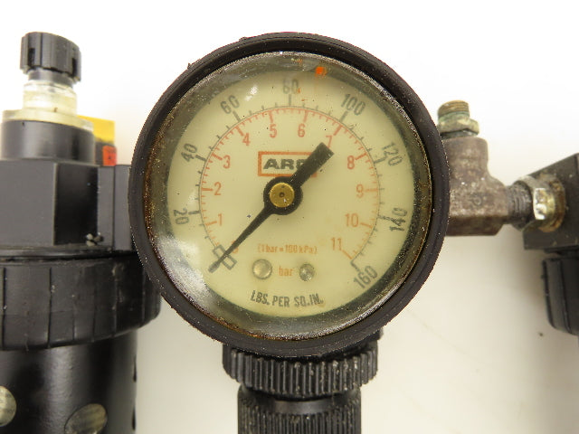 Parker 16L12BE/06F22AC Compressed Air Line Filter Regulator Lubricator 3pc Combo