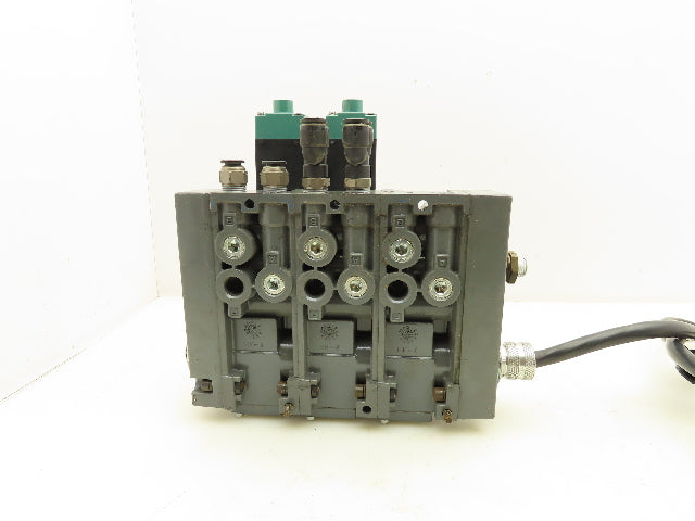 Numatics MK15 Pneumatic Solenoid Valve 3-Pos 24VDC Flexiblock 3-Station Manifold