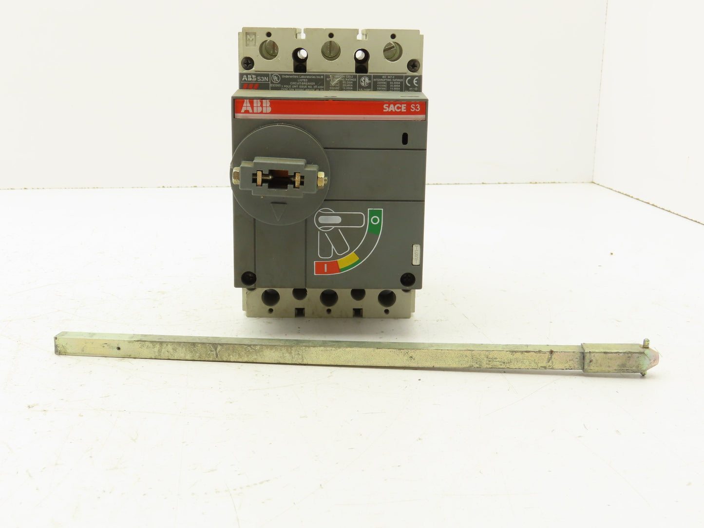 ABB S3N SACE S3 Circuit Breaker 400VAC 3A 3 Pole 120"LBS Torque