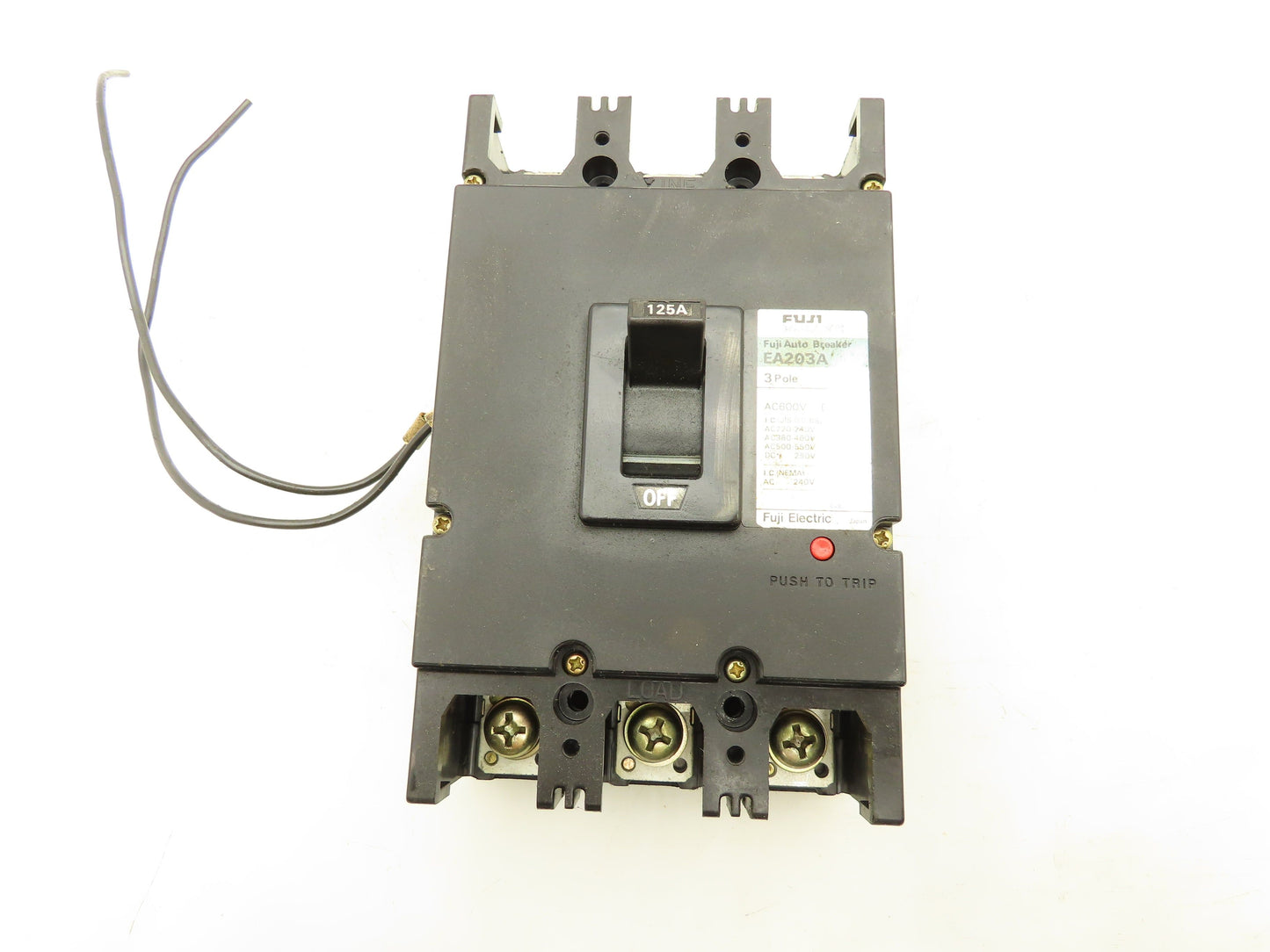 Fuji Electric EA203A Circuit Breaker 125A 600VAC 3P