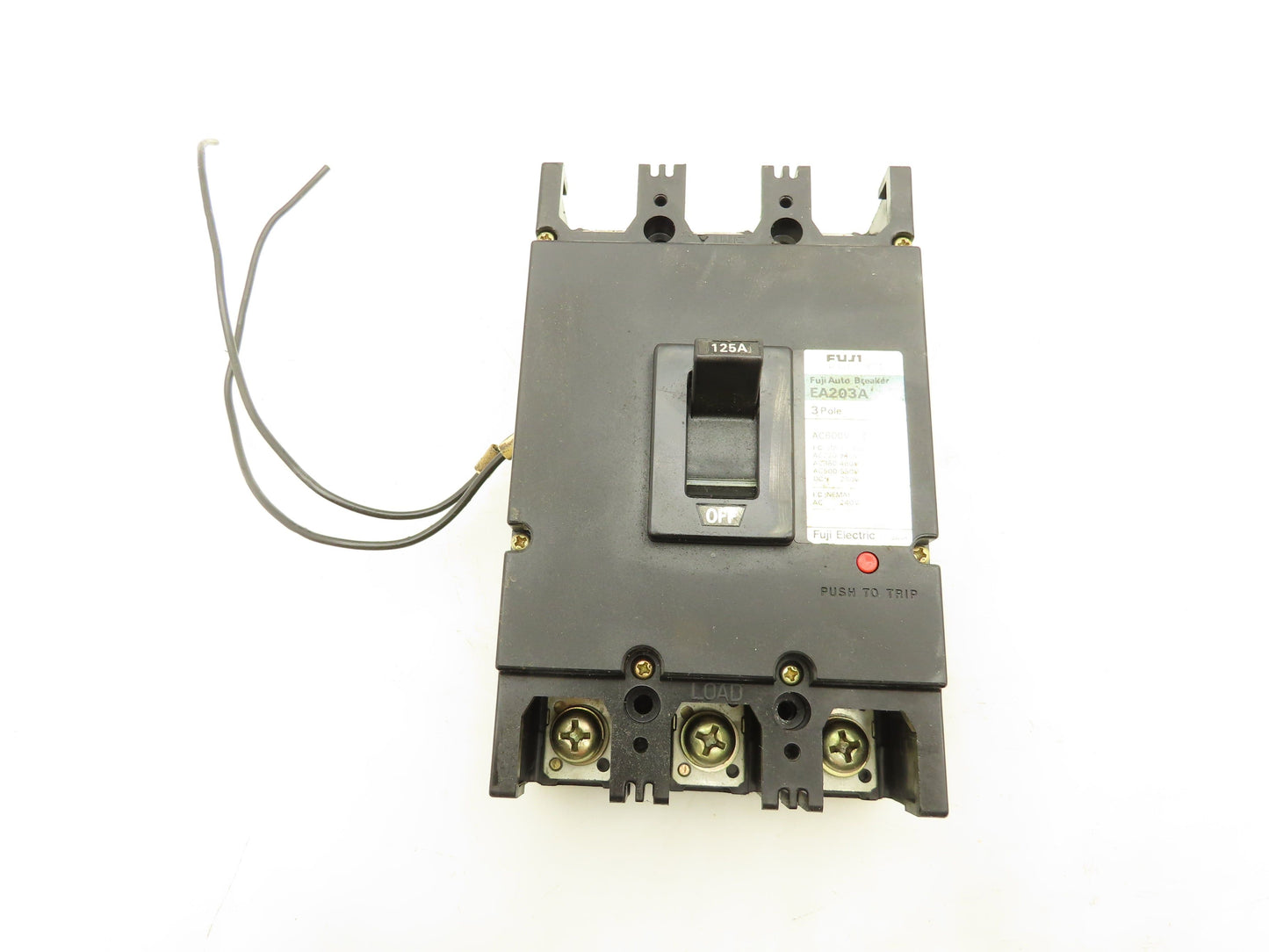 Fuji Electric EA203A Circuit Breaker 125A 600VAC 3P
