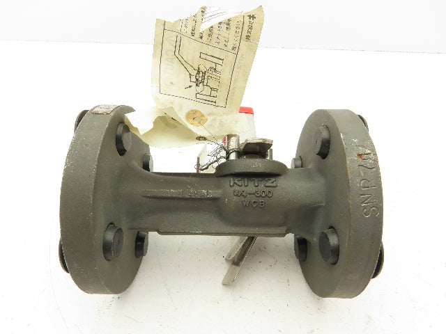 Kitz 300SCTA-M-HC-CL2 Chemical Ball Valve 3/4" Flanged 300# Steel 2-Way