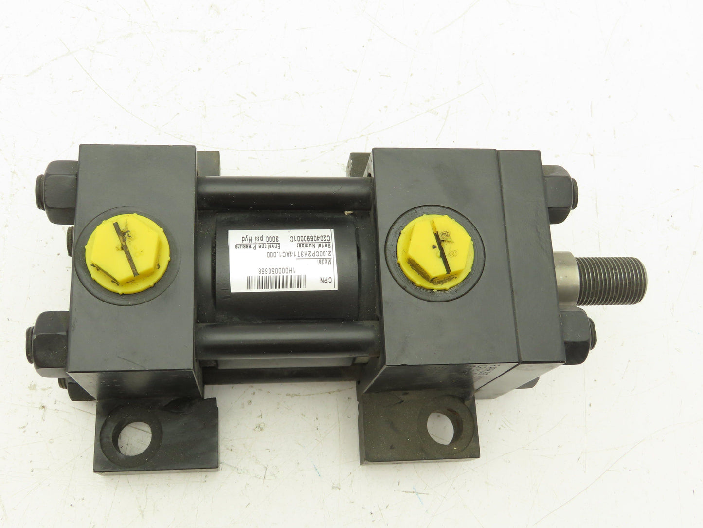 Parker Series 2H Hydraulic Cylinder 2" Bore 1" Stroke 3000 PSI Side Lug