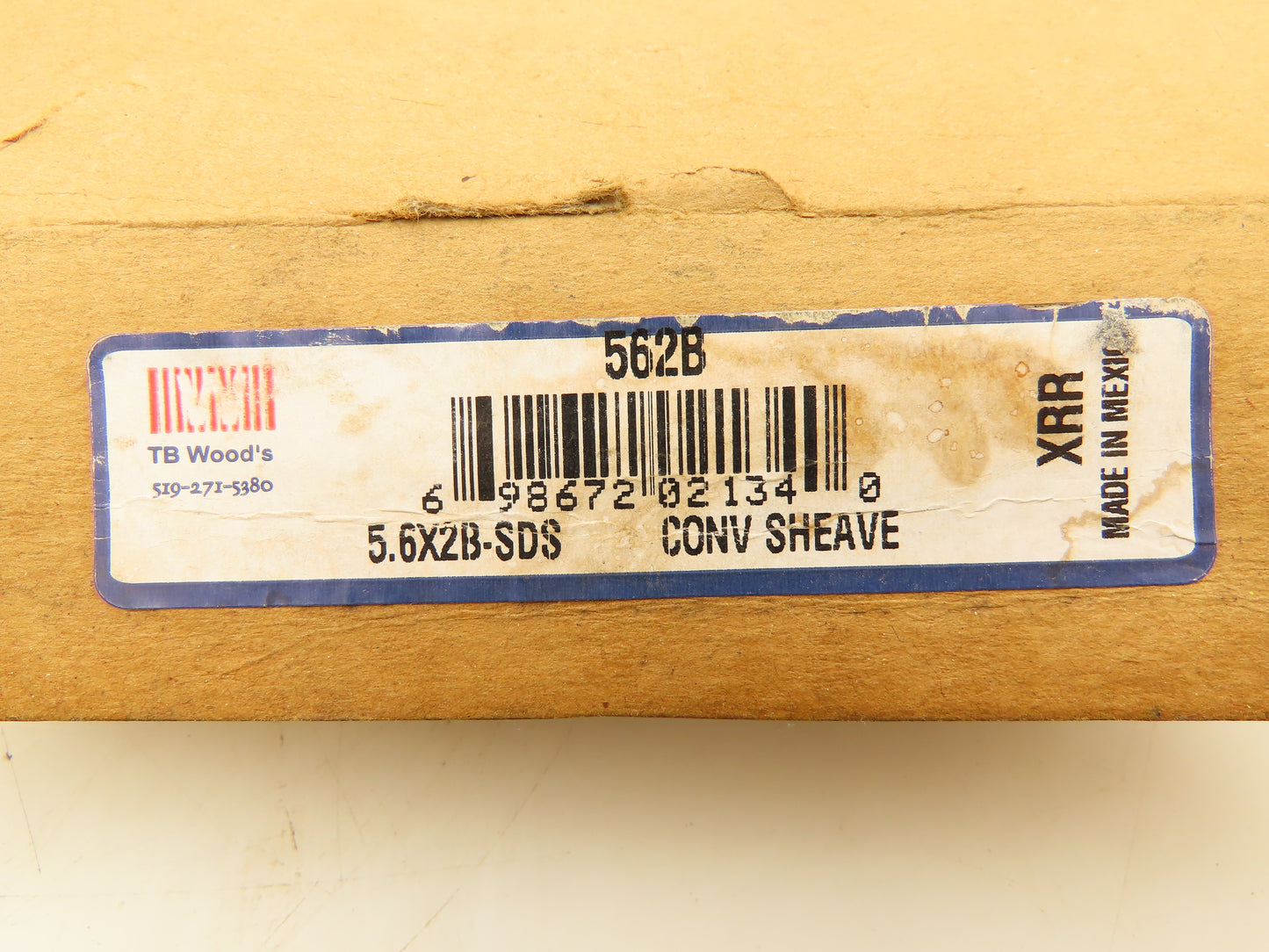 TB Woods 5.6X2B-SDS Conv Sheave 2 Groove Pulley 4200 Max RPM 5.95OD