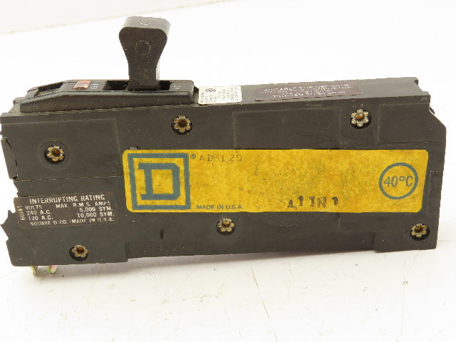 Square D A1B120 Circuit Breaker Vista Trip 120/240VAC 20A 1 Pole