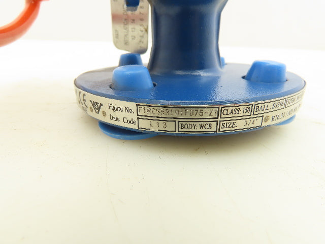 Quadrant F1RCSRRL01F075-Z1 Flanged Ball Valve 3/4"Class 150 285 PSI@ 100°F