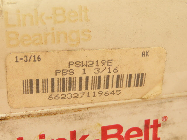 Link-Belt PSW219E Pillow Block Bearing PBS 1-3/16" Bore 2-Bolt Lot of 2
