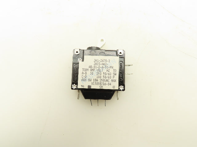 Heinemann JA1-Z470-2 Circuit Breaker 250VAC 30A 50/60HZ