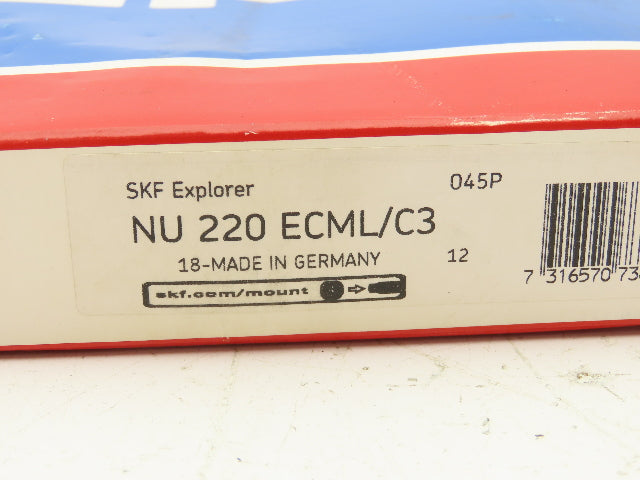 SKF Explorer NU 220 ECML/C3 Cylindrical Roller Bearing 100x180x34mm
