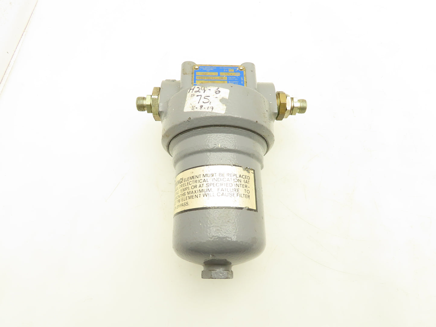 Pall HH8110C12 RB Hydraulic Filter 580 PSI 3/4-1" NPT Cast Iron 8110 Series