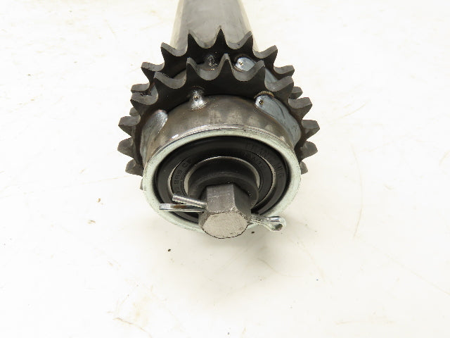 Lathrup 2.5"x 45.5" BF Chain Drive Double Sprocket Steel Conveyor Roller