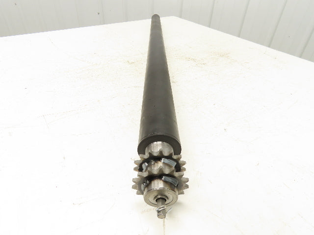 Lathrup 1.9"x 45.5"BF Tapered Conveyor Roller Double Sprocket Chain Drive