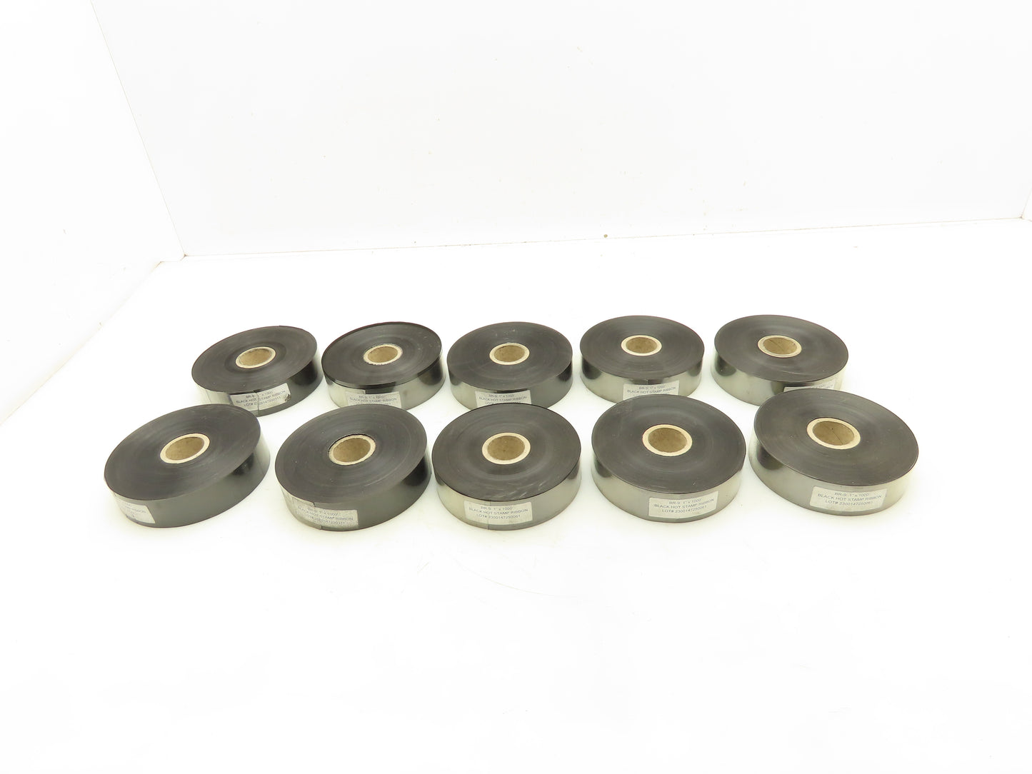 1"x 1000' Hot Stamp Ribbon Coding Foil Black Lot of 10 Rolls