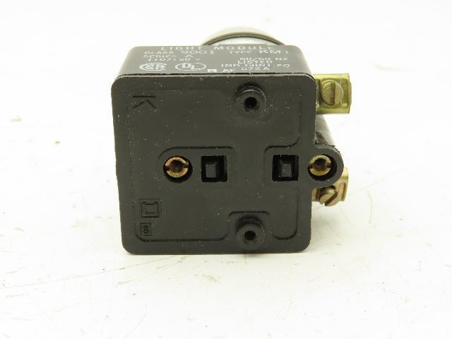 Square D KR-8P1G Illuminated Pushbutton Momentary Push-Pull 120V 9001 KM1