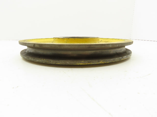 T24656C Yellow Wire Rope Pulley Sheave 9-1/8" OD Cast Iron Snatch Block