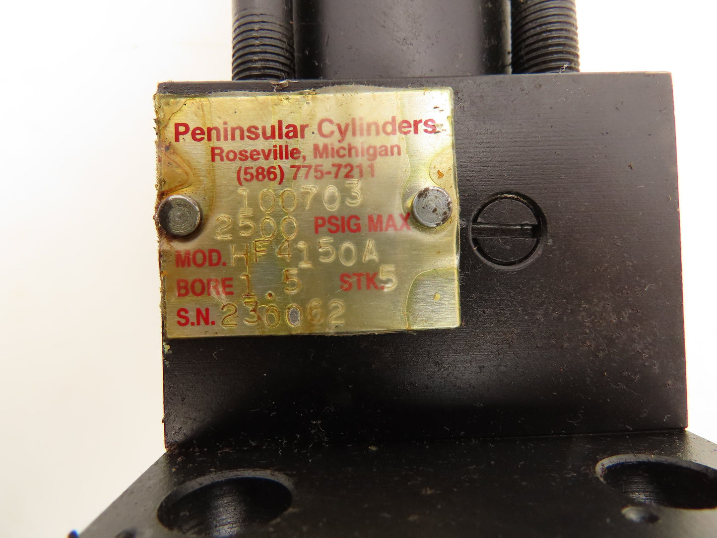 Peninsular HF4150A Double Rod Hydraulic Cylinder 1.5" Bore 5" Stroke 2500psi