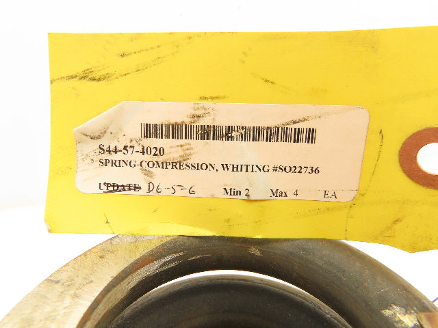 Whiting Heavy Duty Steel Compression Springs 2-5/16" ID 3-3/4" OD 8"L Lot of 4